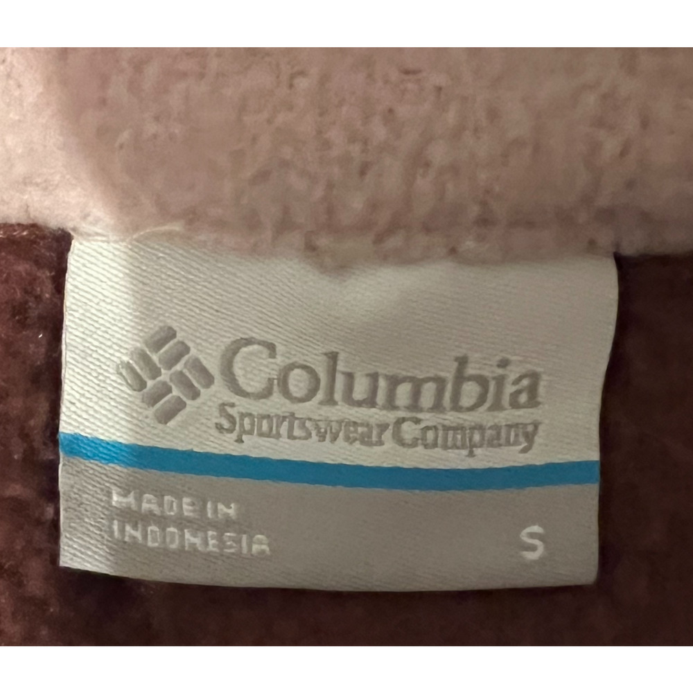 Columbia Womens Fleece Pullover Snape Neck Colorblock Rose Pink Size S Gorpcore - Picture 2 of 11